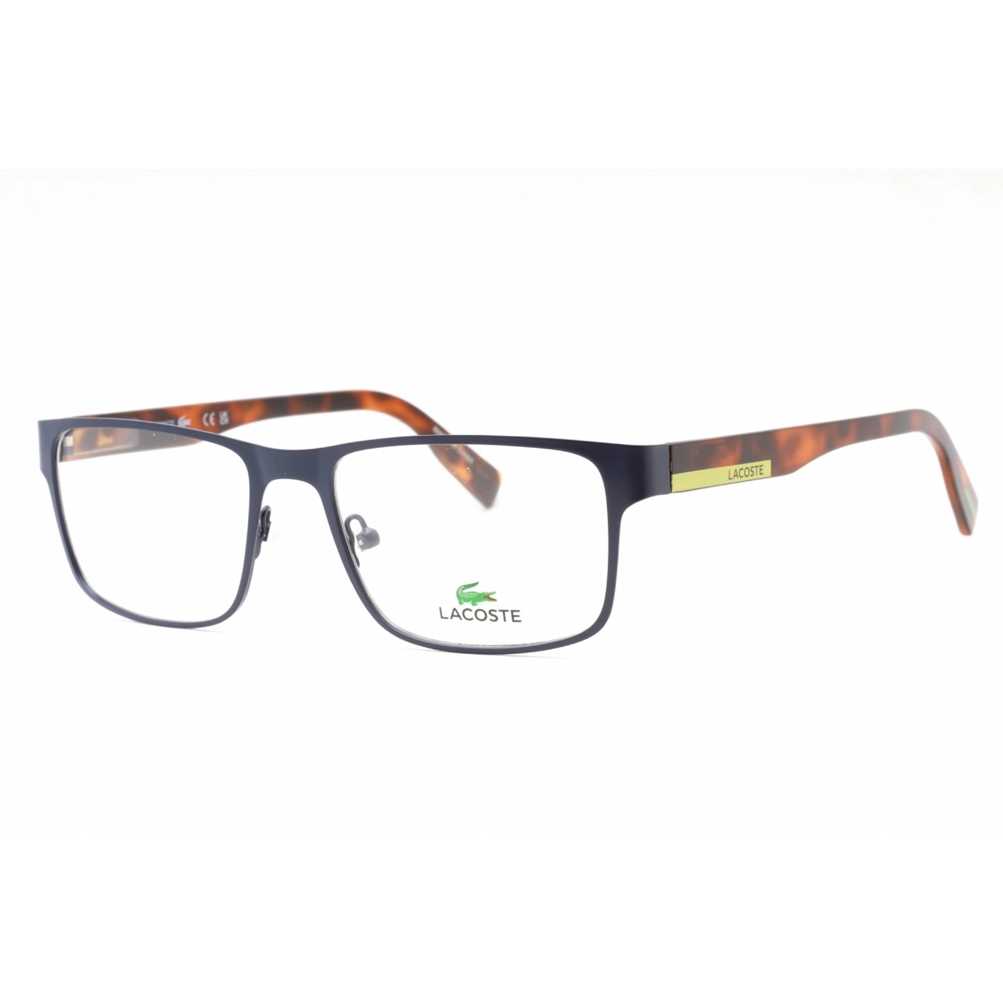 Lacoste Men's Eyeglasses - Matte Blue Plastic Rectangular Full Rim Frame | L2283 401