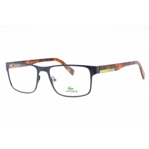Lacoste Men's Eyeglasses - Matte Blue Plastic Rectangular Full Rim Frame | L2283 401