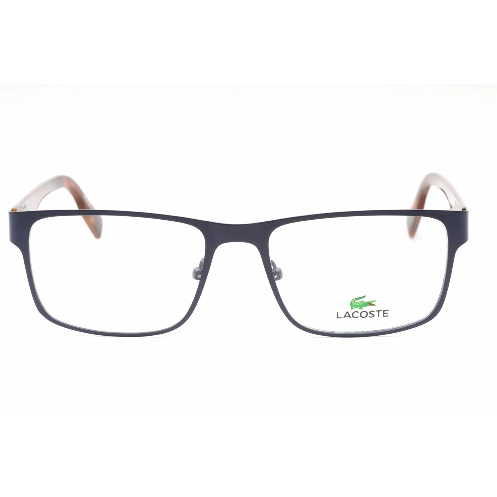 Lacoste Men's Eyeglasses - Matte Blue Plastic Rectangular Full Rim Frame | L2283 401