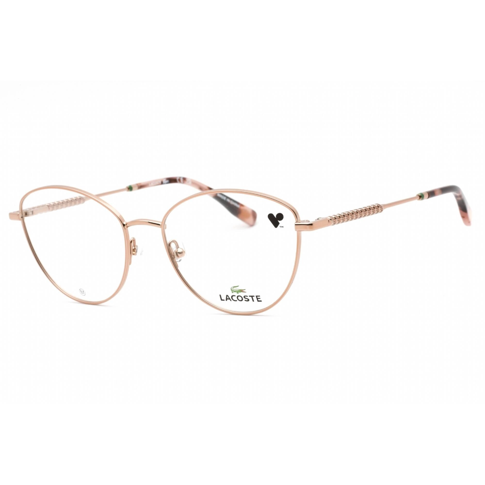 Lacoste Women's Eyeglasses - Clear Lens Matte Rose Gold Cat Eye Frame | L2289 714