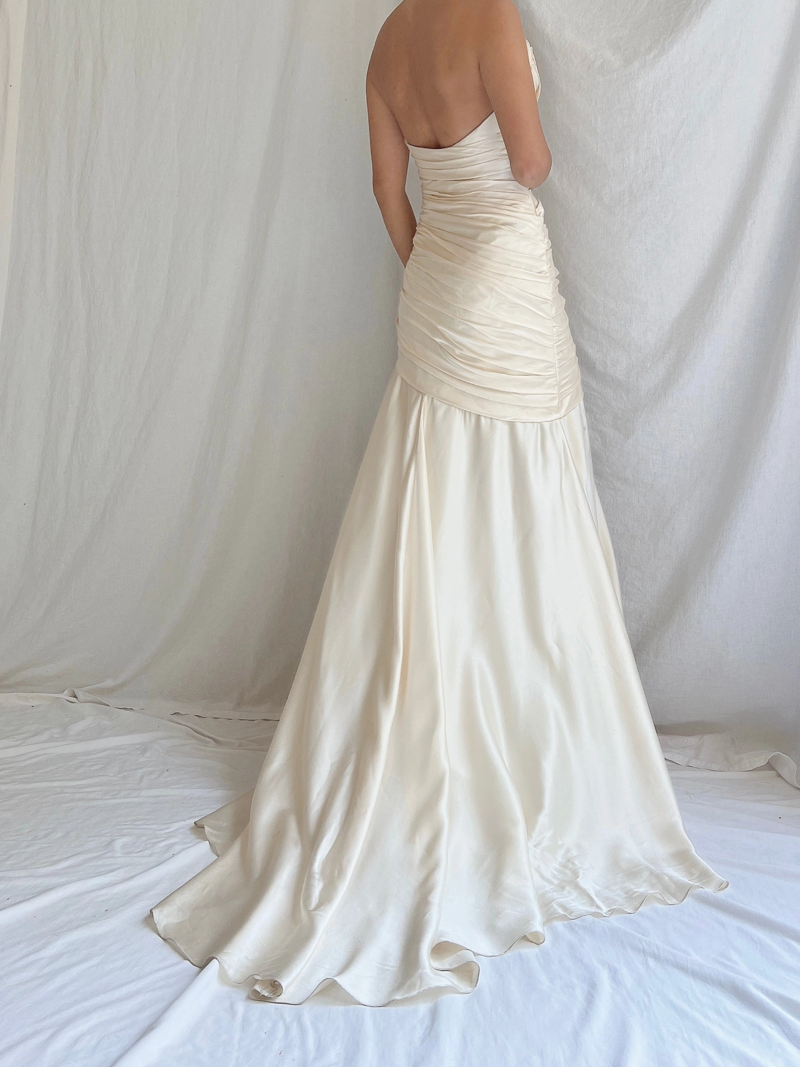 Liancarlo Couture Silk Draped Dress - S/6