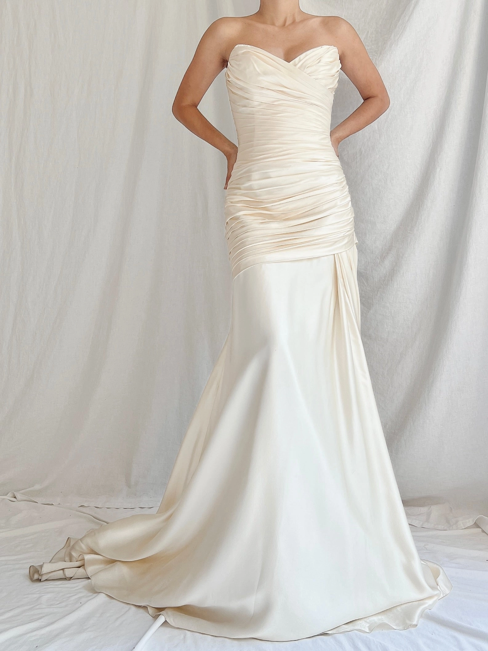 Liancarlo Couture Silk Draped Dress - S/6