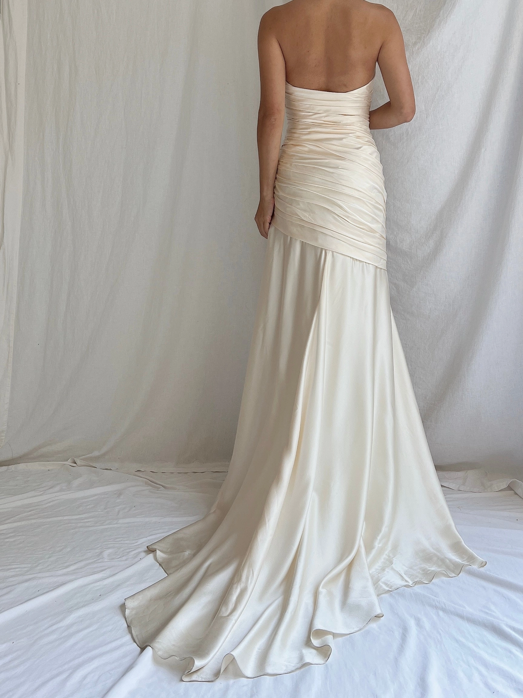 Liancarlo Couture Silk Draped Dress - S/6