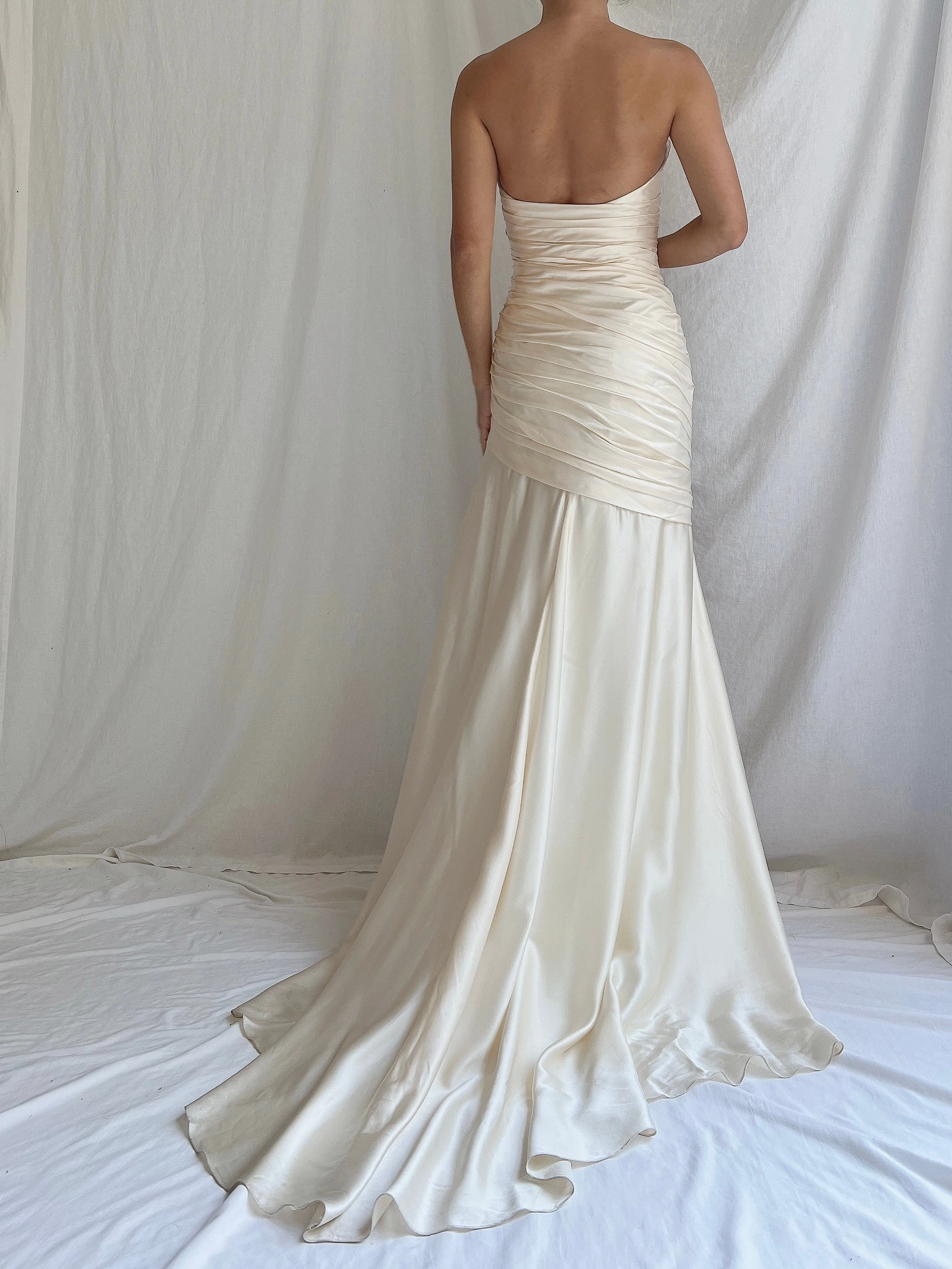 Liancarlo Couture Silk Draped Dress - S/6