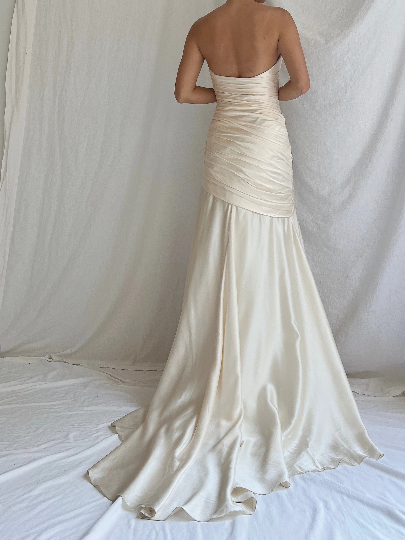 Liancarlo Couture Silk Draped Dress - S/6