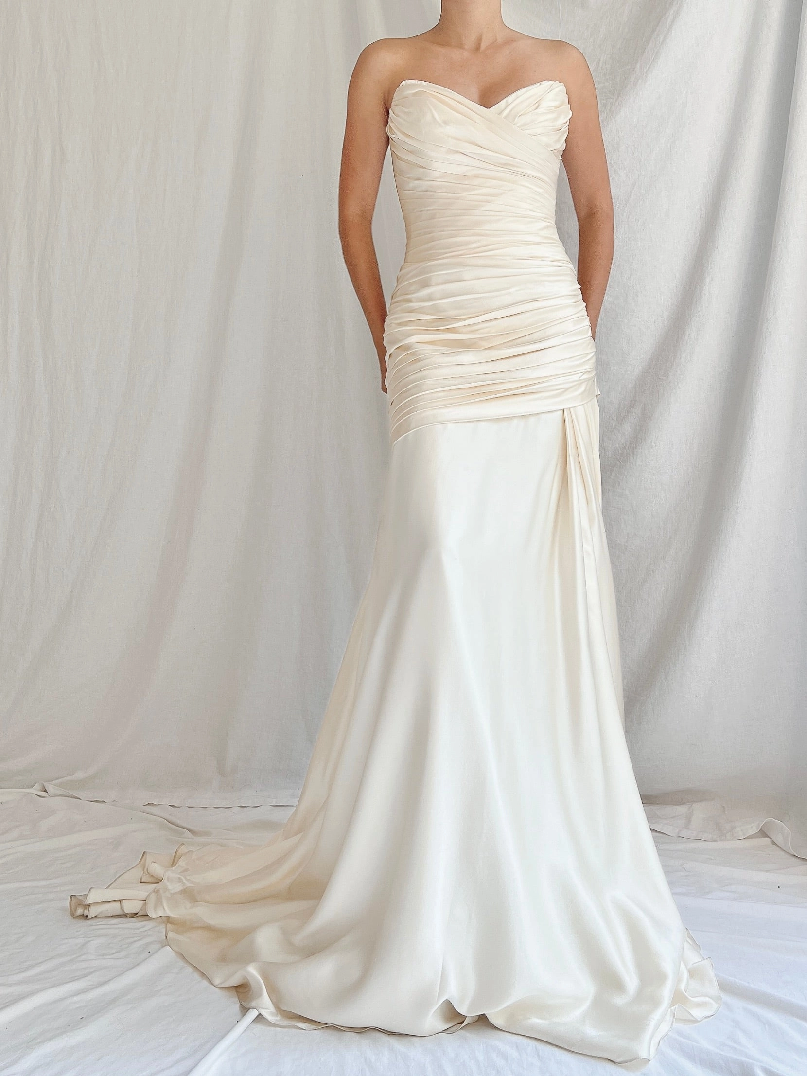 Liancarlo Couture Silk Draped Dress - S/6