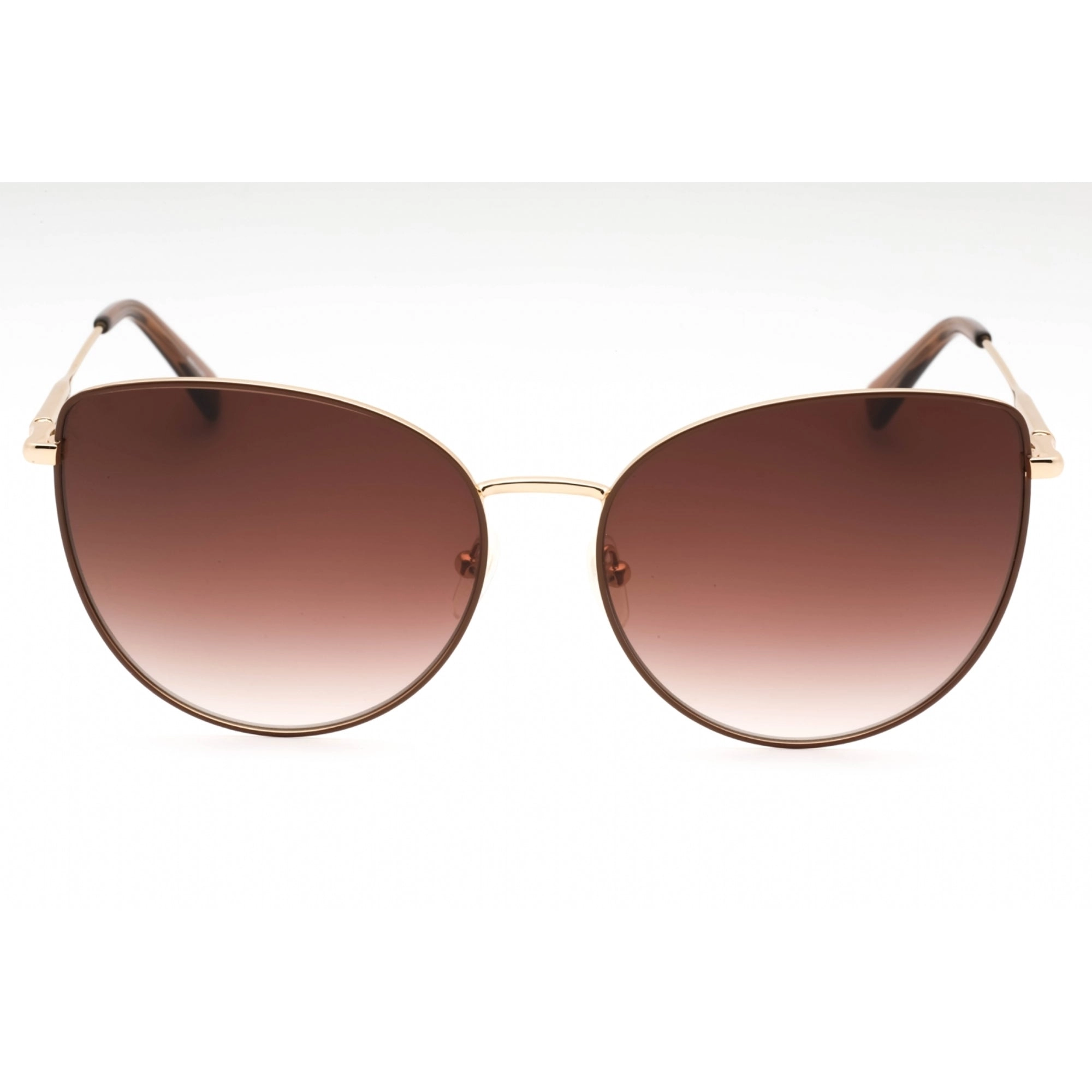 Longchamp Women's Sunglasses - Gold/Beige Metal Cat Eye Full Rim Frame | LO158S 721