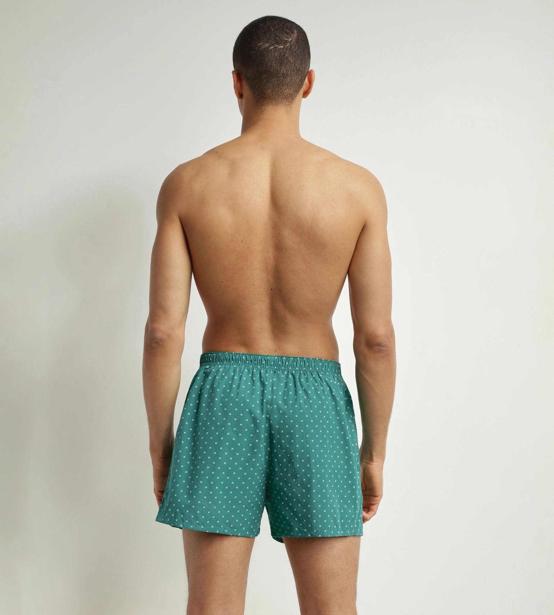 Lot de 2 caleçons homme en coton bio Acier à motif Géo Dim Good