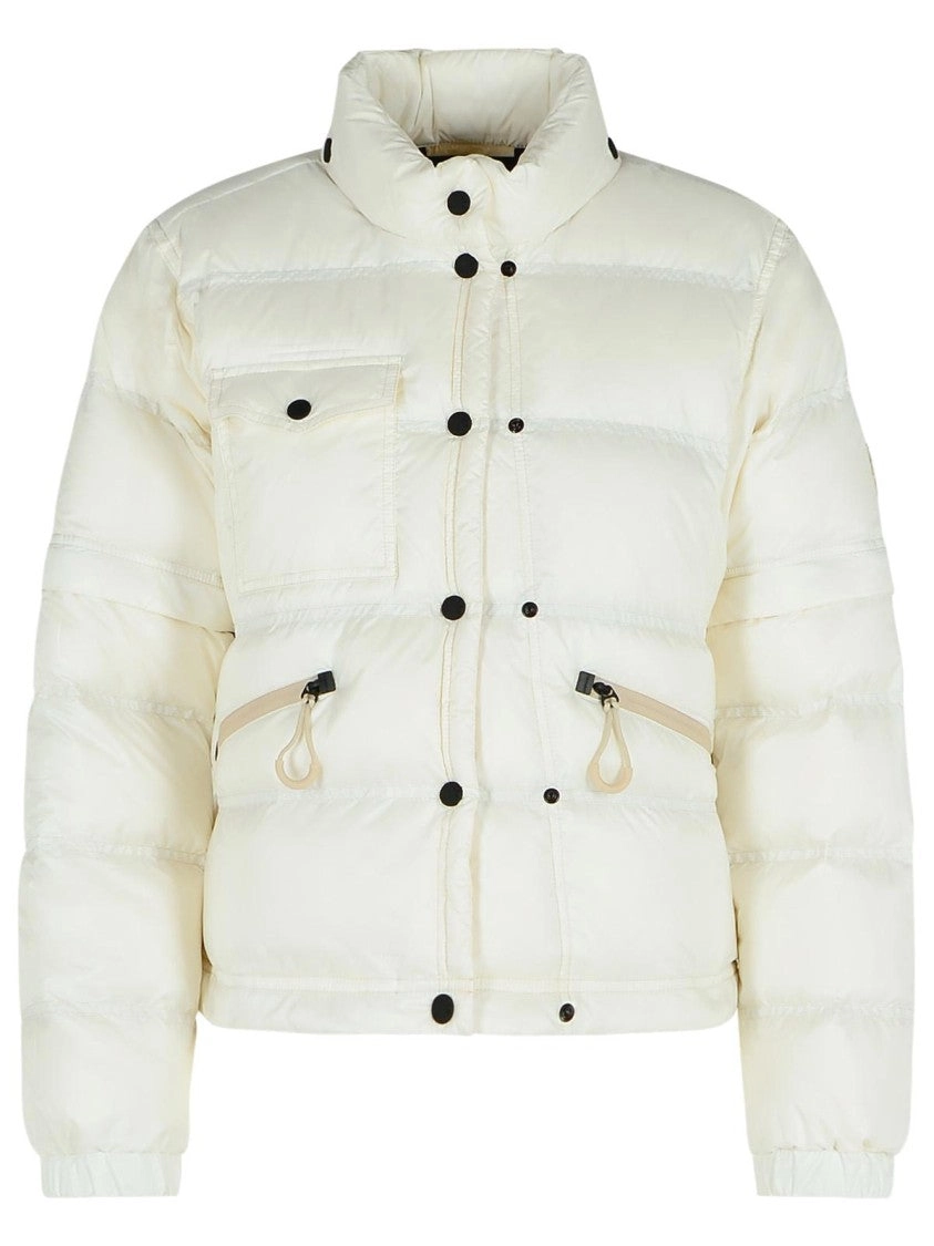 'Mauduit' White Polyester Bomber Jacket