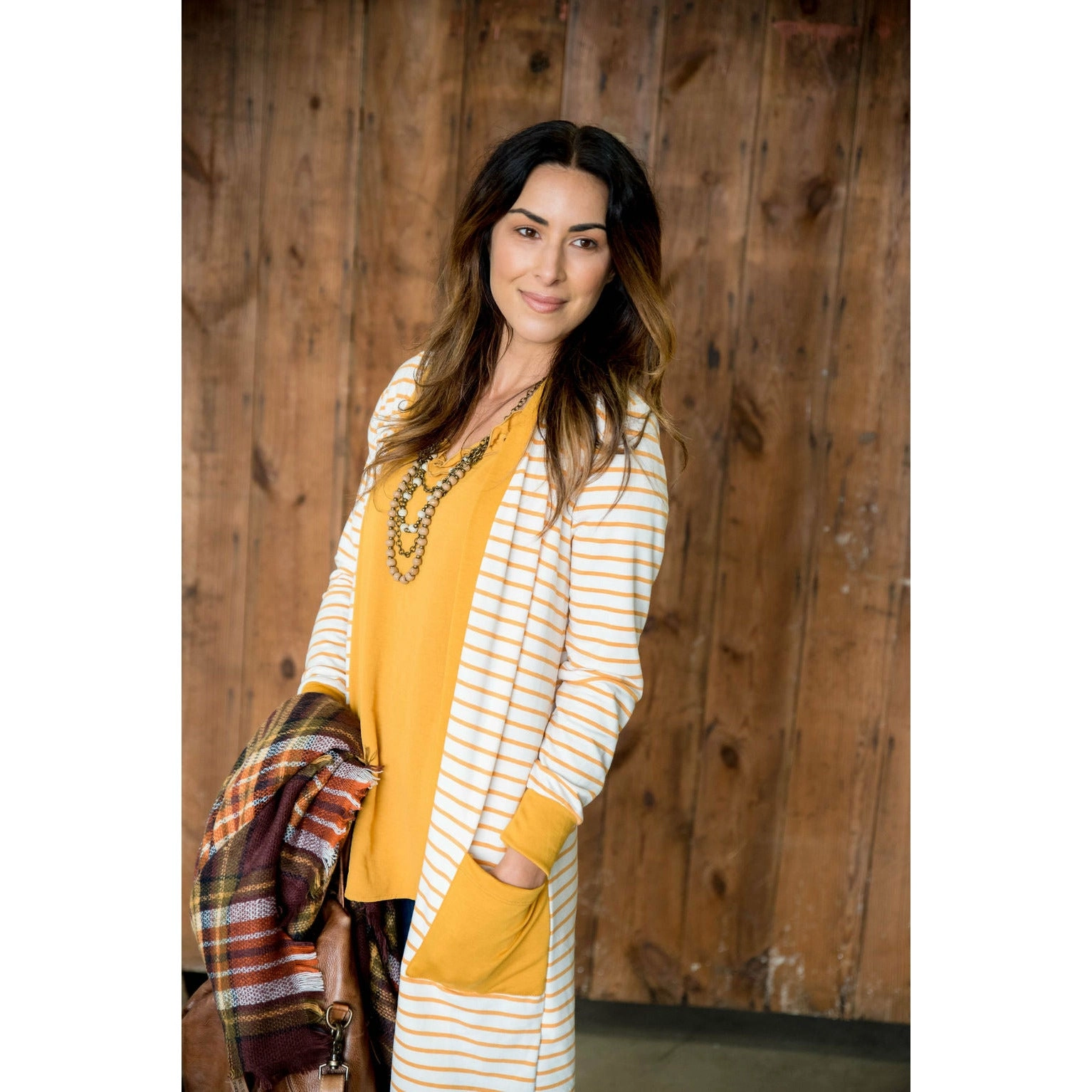 Mustard Ruffles V-Neck Blouse