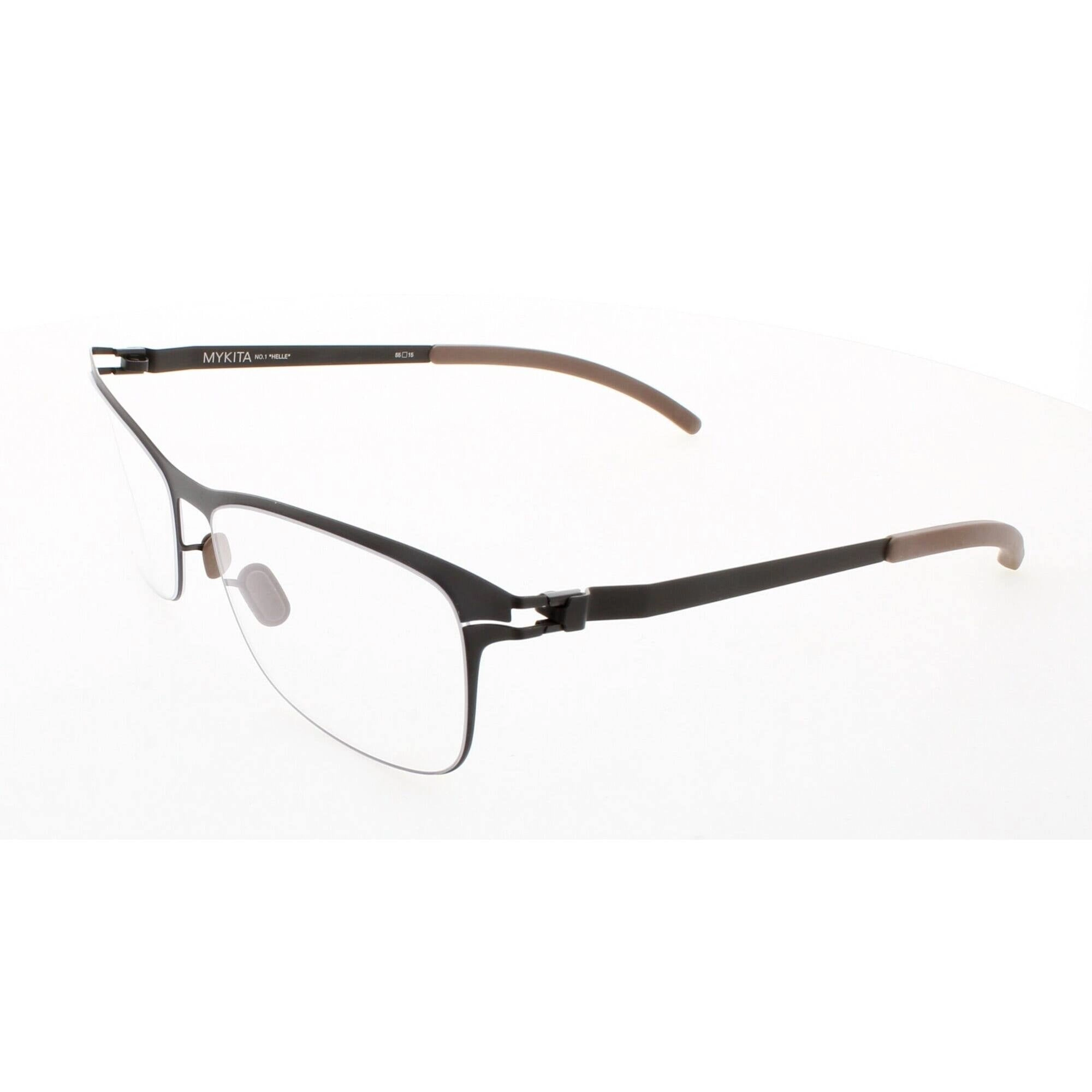 Mykita Unisex Eyeglasses - Dark Brown Square Full Rim Frame | NO1-HELLE-DARK-BROWN 149