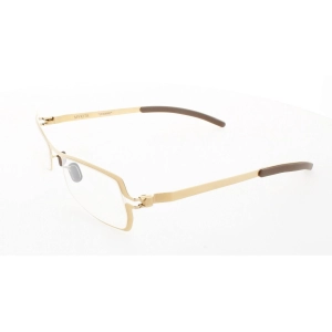 Mykita Unisex Eyeglasses - Gold Metal Rectangular Full Rim Frame | NO1-JEANNE-GOLD 003