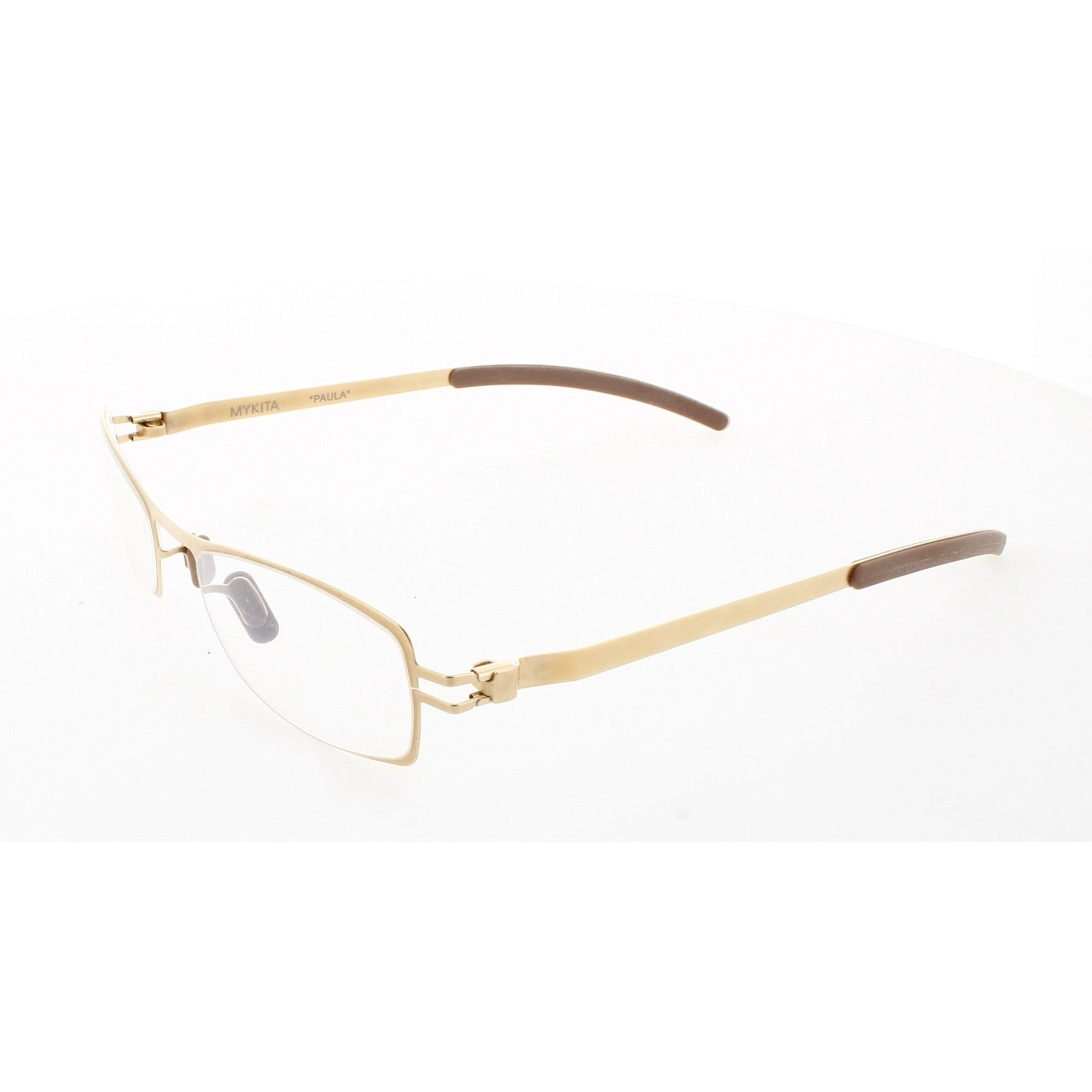 Mykita Unisex Eyeglasses - Gold Metal Rectangular Full Rim Frame | NO1-PAULA-GOLD 003