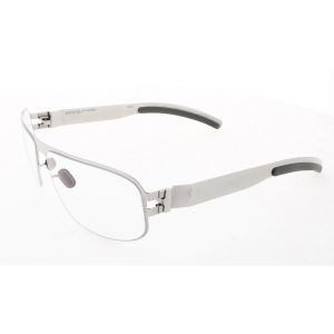 Mykita Unisex Eyeglasses - Shiny Silver Rectangular Frame | NO1-BRAD-SHINY SILVER 51