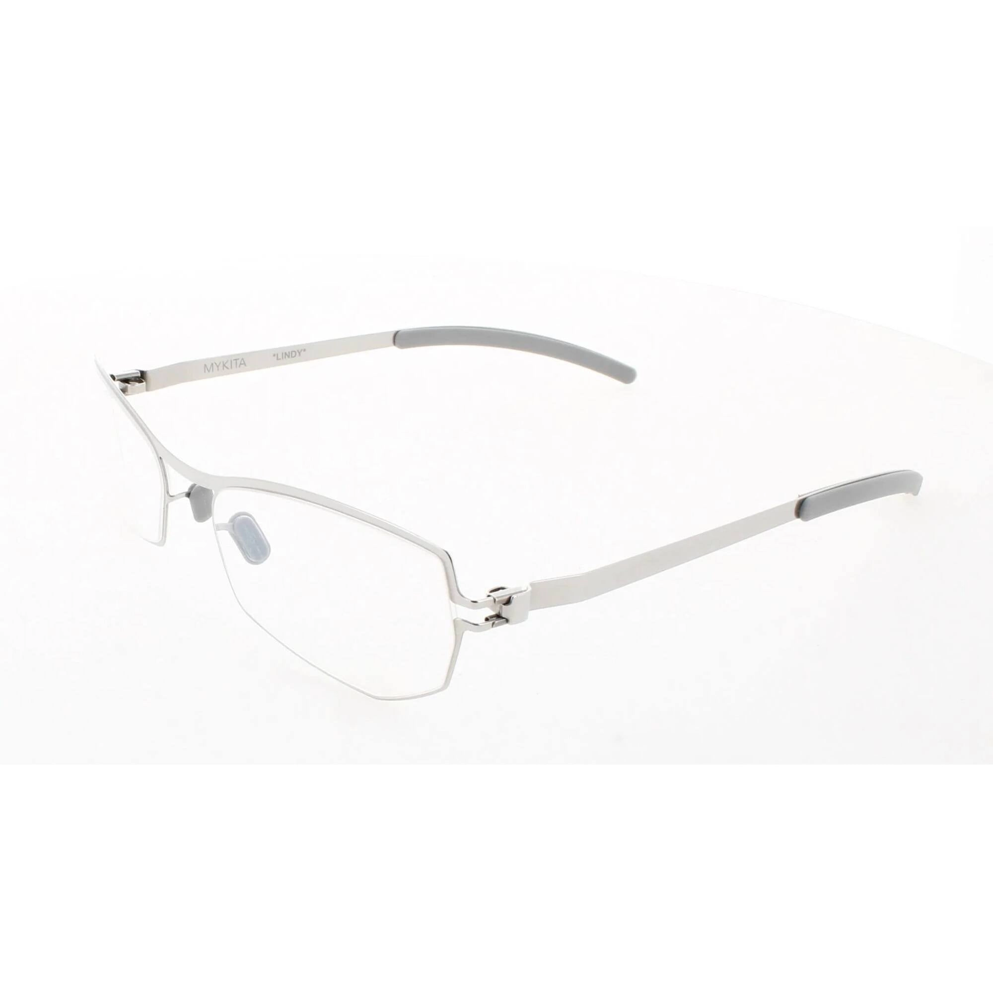 Mykita Unisex Eyeglasses - Silver Metal Cat Eye Full Rim Frame | NO1-LINDY-SILVER 001