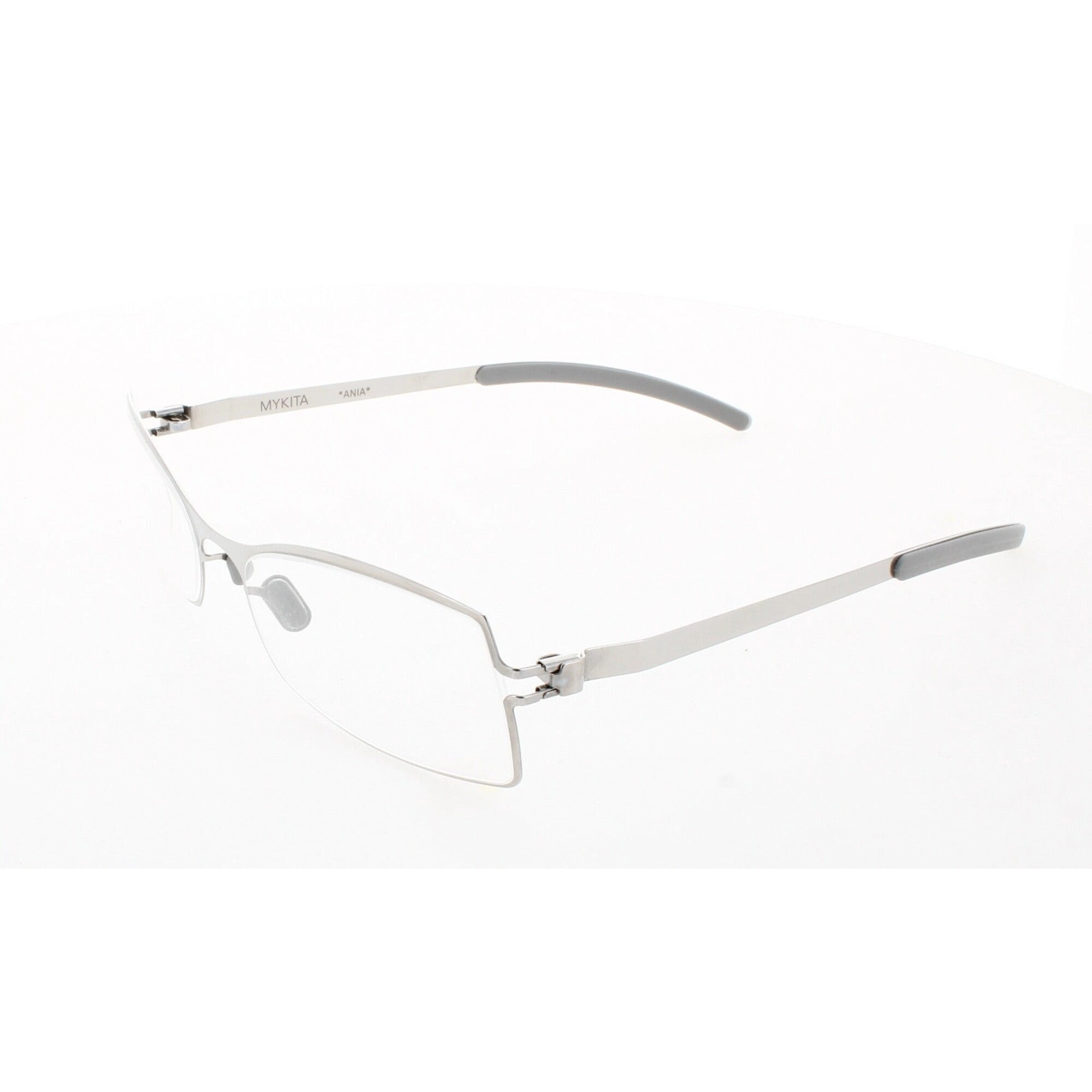 Mykita Unisex Eyeglasses - Silver Metal Rectangular Frame | NO1-ANIA-SILVER -DEMO