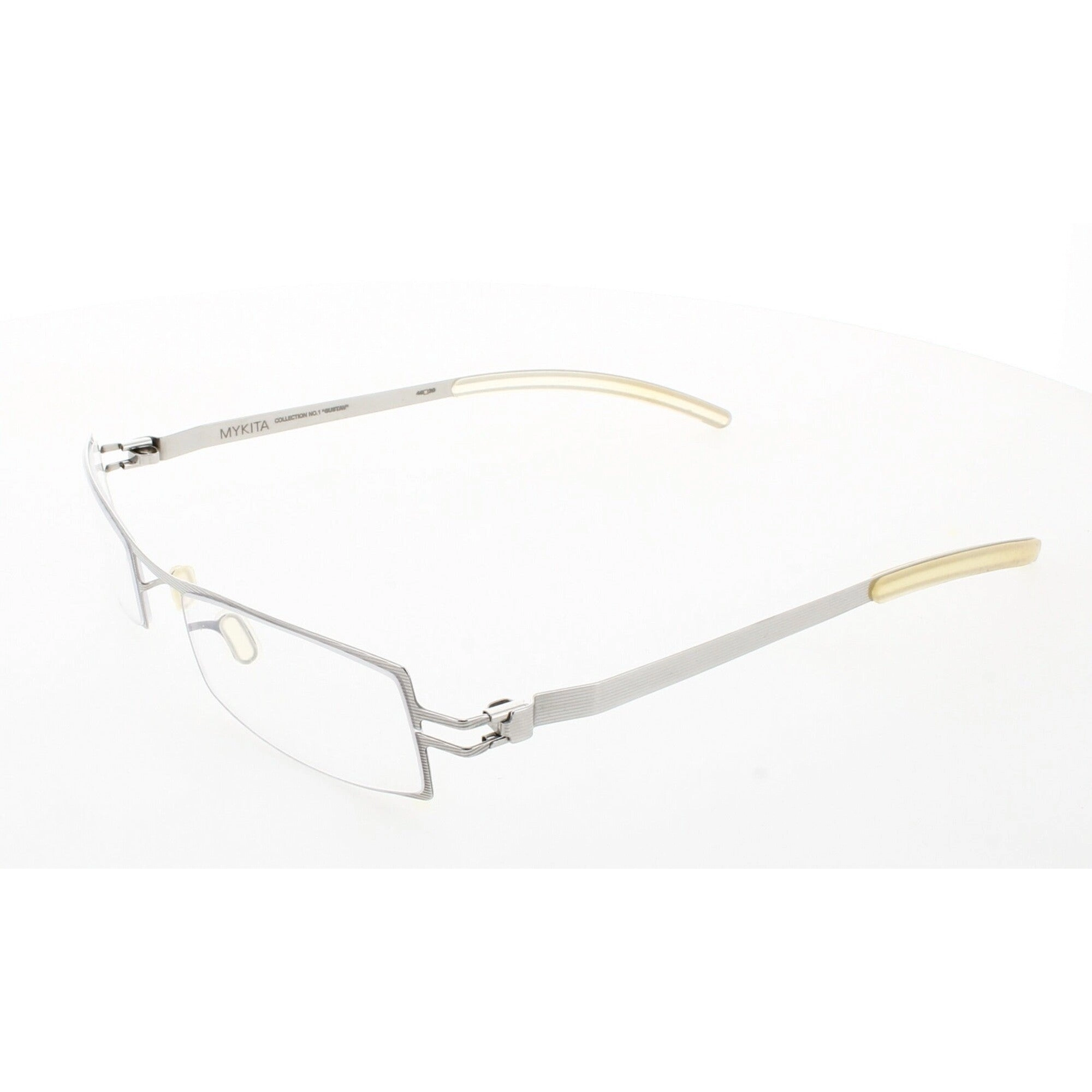 Mykita Unisex Eyeglasses - Silverline Metal Rectangular Frame | NO1-GUSTAV-SILVERLINE