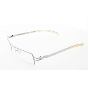 Mykita Unisex Eyeglasses - Silverline Metal Rectangular Frame | NO1-GUSTAV-SILVERLINE