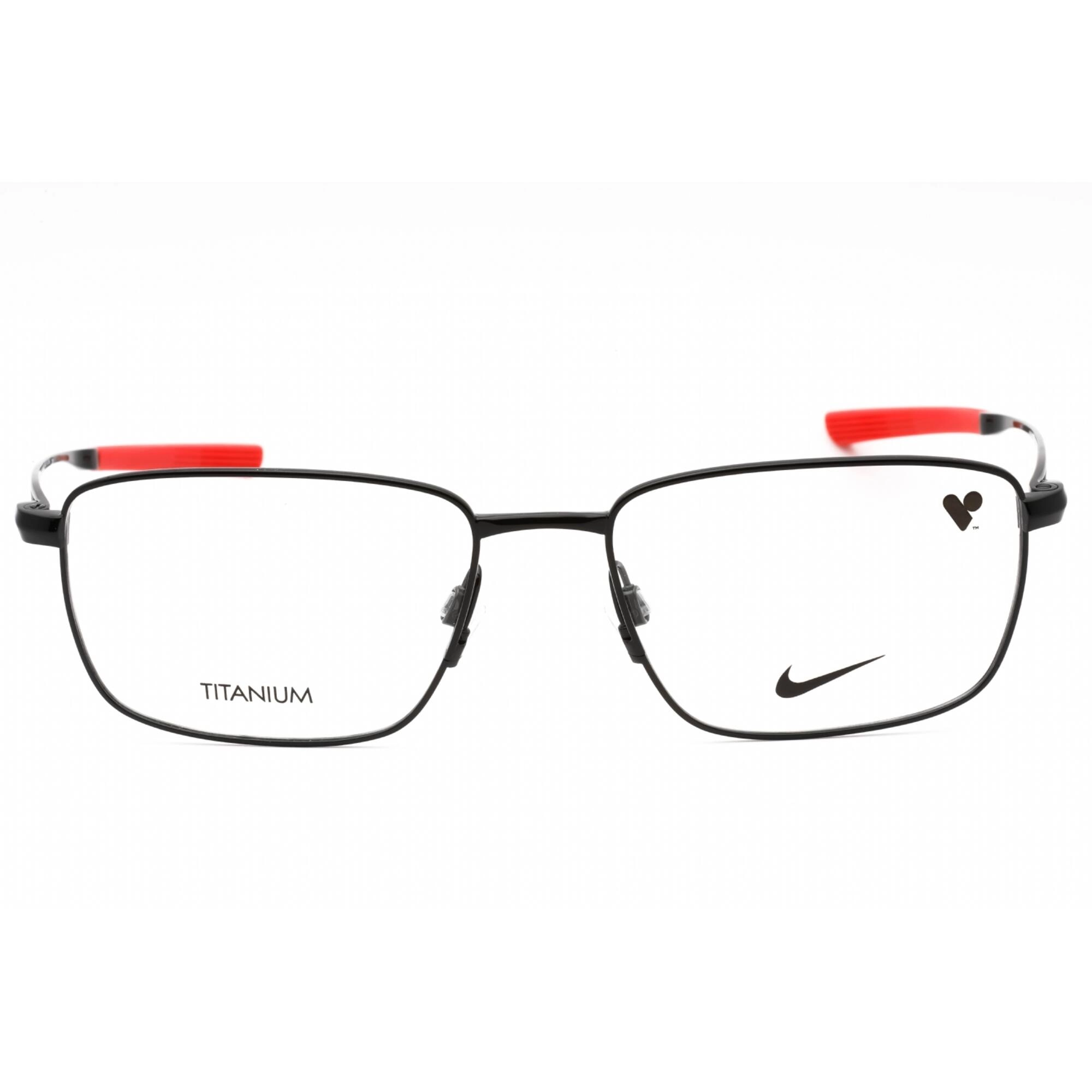 Nike Men's Eyeglasses - Black Titanium Rectangular Full Rim Frame | NIKE 6046 006