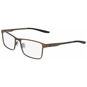 Nike Men's Eyeglasses - Brushed Walnut/Black Metal Frame Demo Lens | NIKE 8047 210