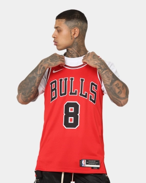 Nike Zach LaVine Chicago Bulls #8 Icon Edition 2022/23 Nike Dri-FIT NBA Swingman Jersey University Red