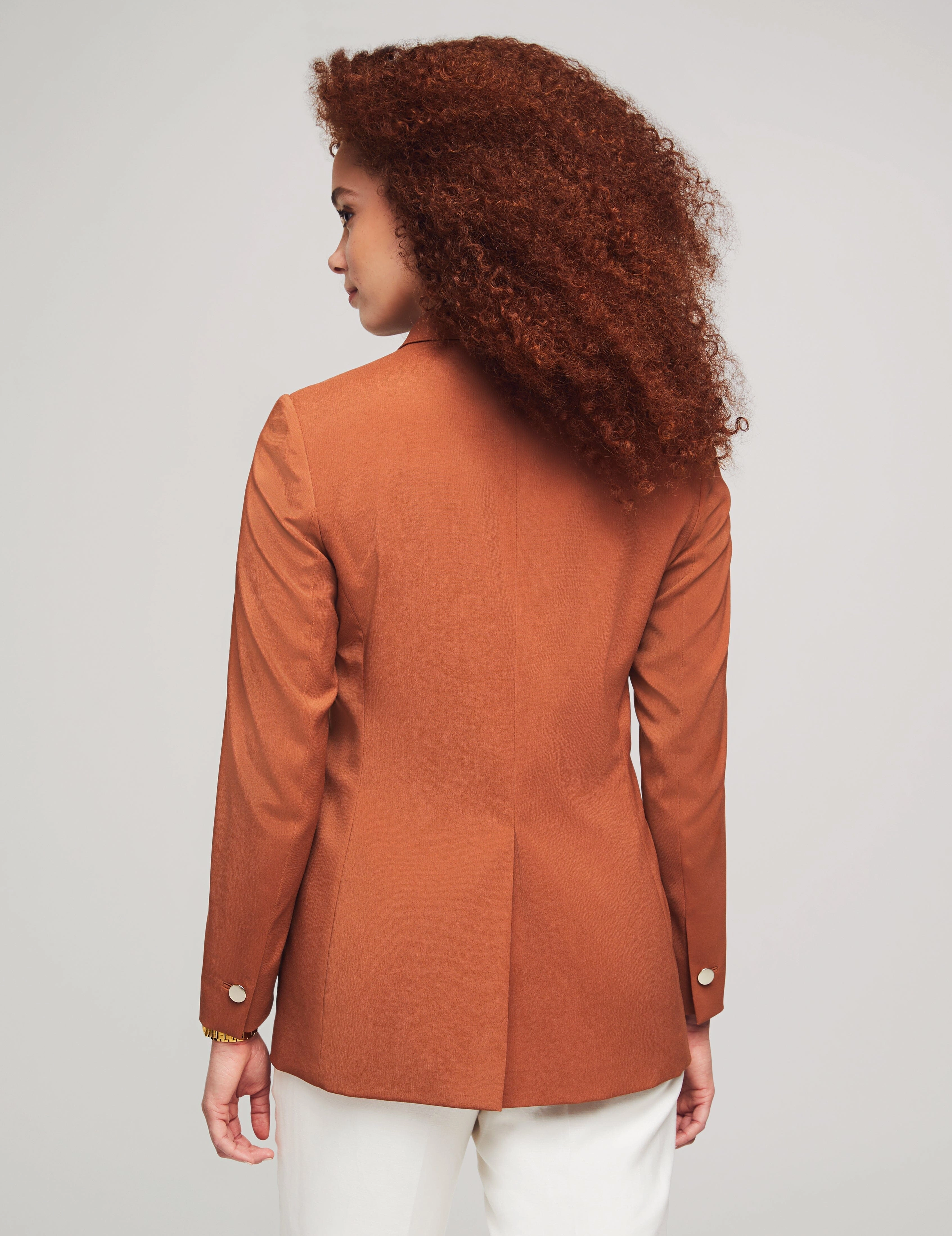 One Button Jacket With Notch Collar- Sale
