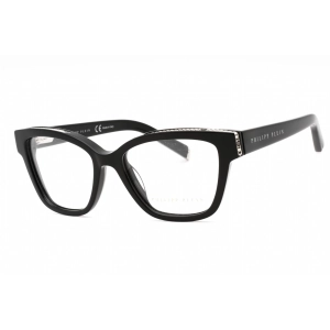 Philipp Plein Women's Eyeglasses - Shiny Black Acetate Cat Eye Frame | VPP034S 0700