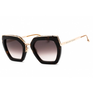 Philipp Plein Women's Sunglasses - Shiny Dark Havana Butterfly Frame | SPP097S 0722