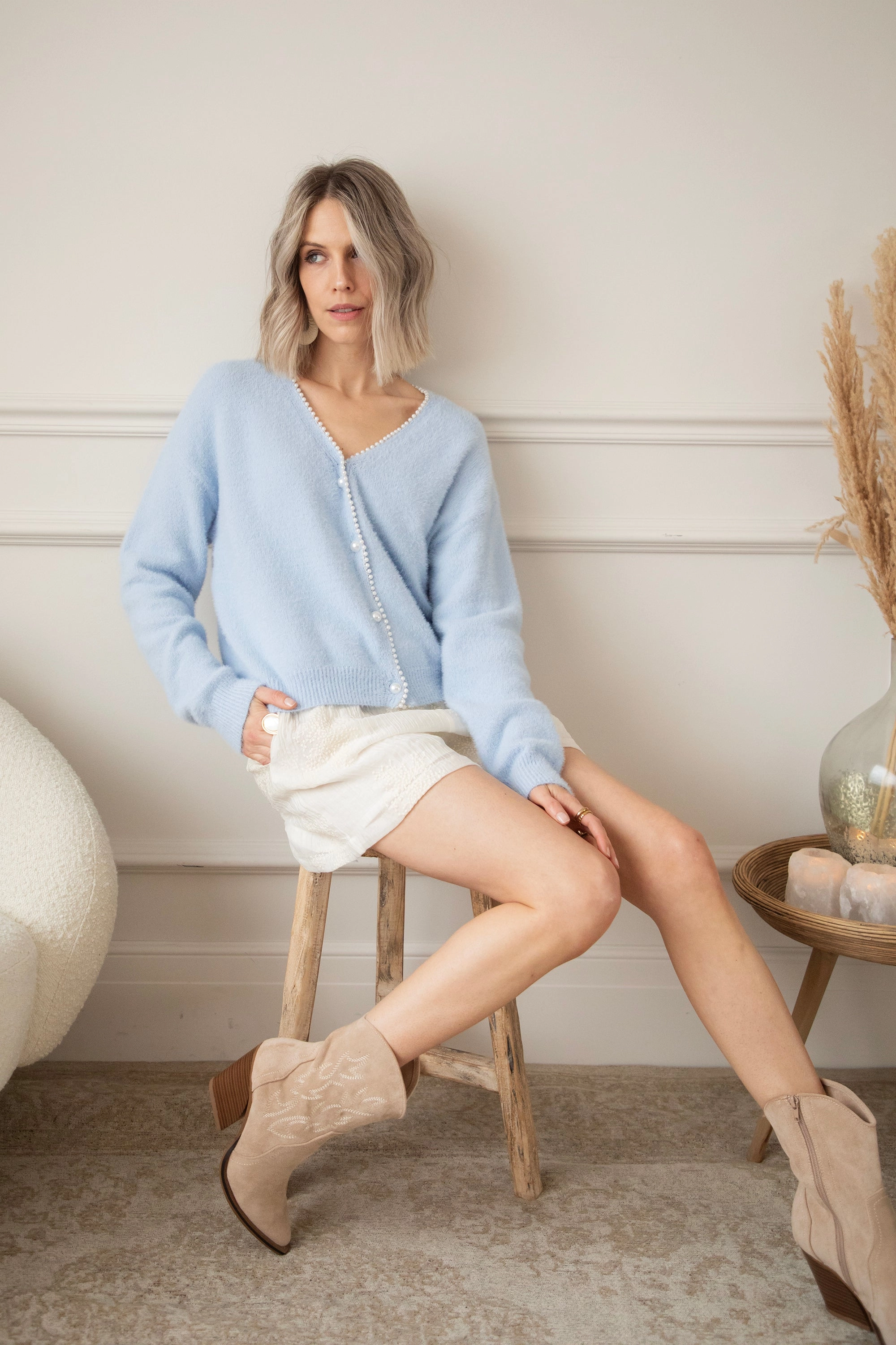 Piece Of Pearls Soft Blue - Vest