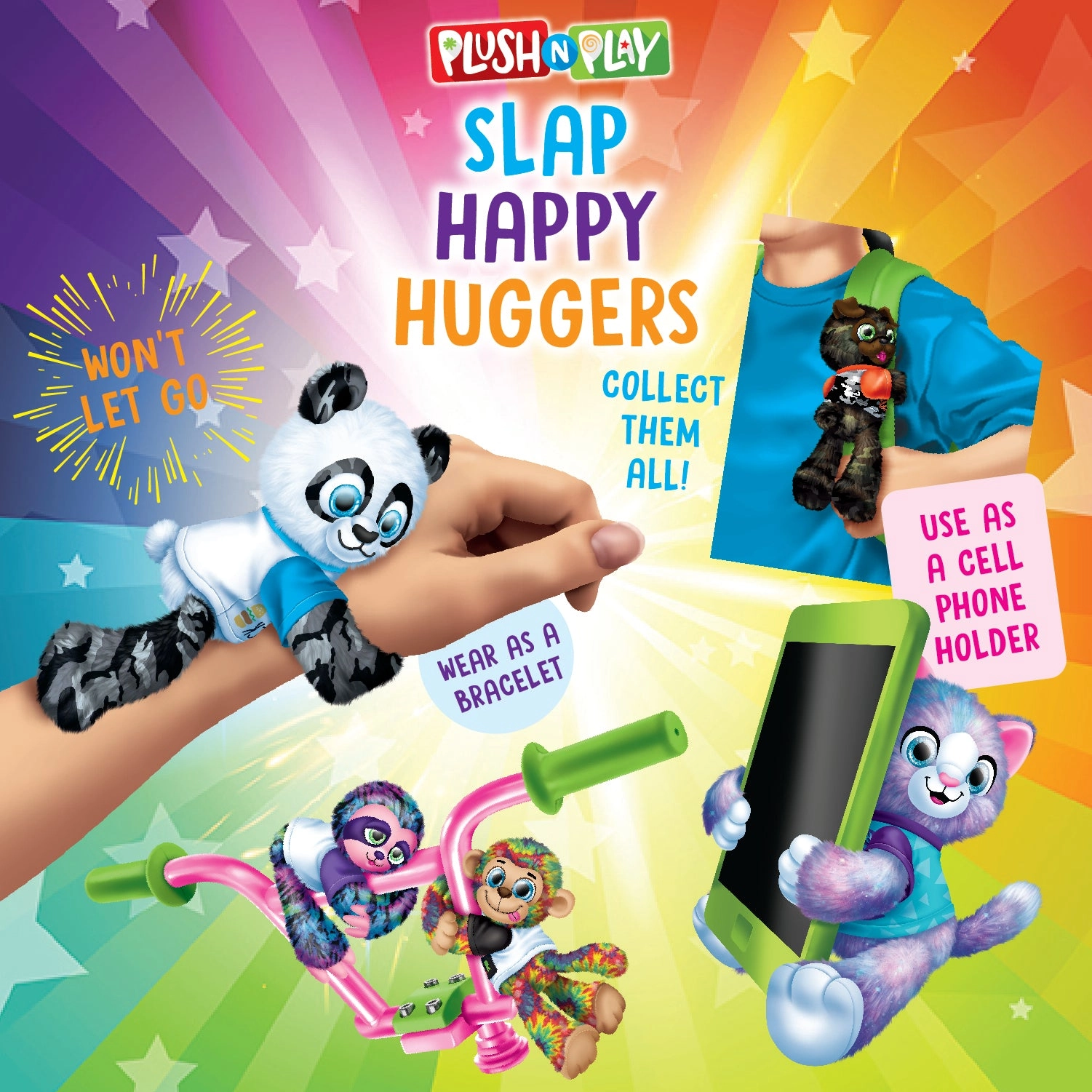 Plush Slap Happy Hugger Toy - 6 Pieces Per Retail Ready Display 22189