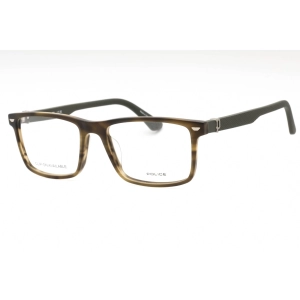 Police Men's Eyeglasses - Tortoise Plastic Rectangular Full Rim Frame | VPLF74 N98M