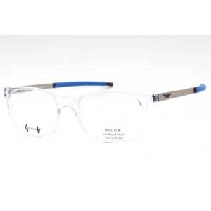 Police Men's Eyeglasses - Transparent Plastic Oval Shape Full Rim Frame | VPLF86 0P79