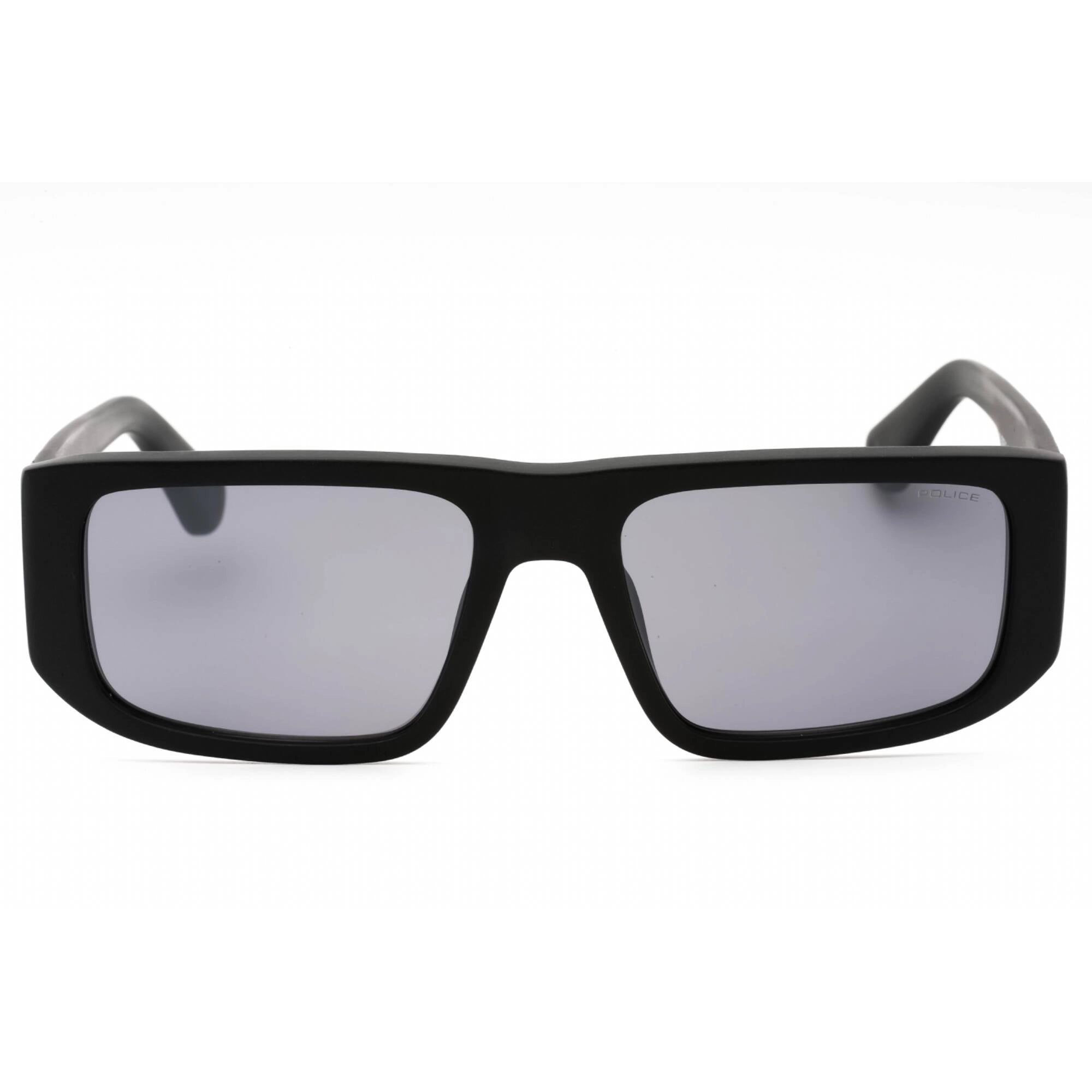 Police Men's Sunglasses - Matte Black Acetate Rectangular Full Rim | SPLL13M 703X