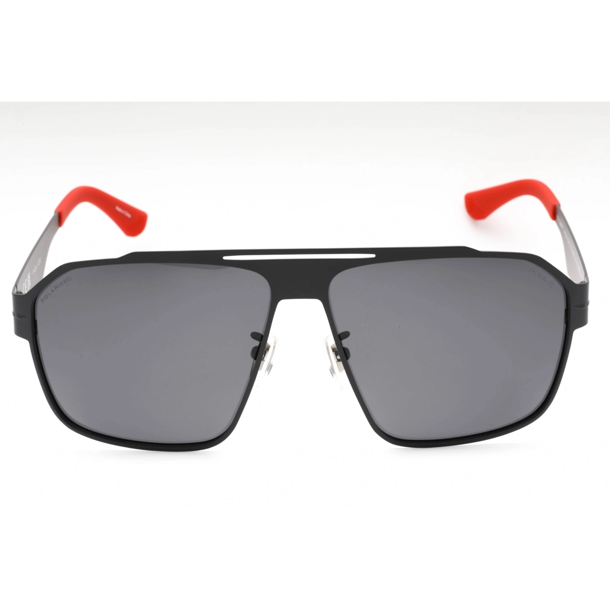 Police Men's Sunglasses - Matte Dark Grey Metal Pilot Full Rim Frame | SPLL08 8YZP