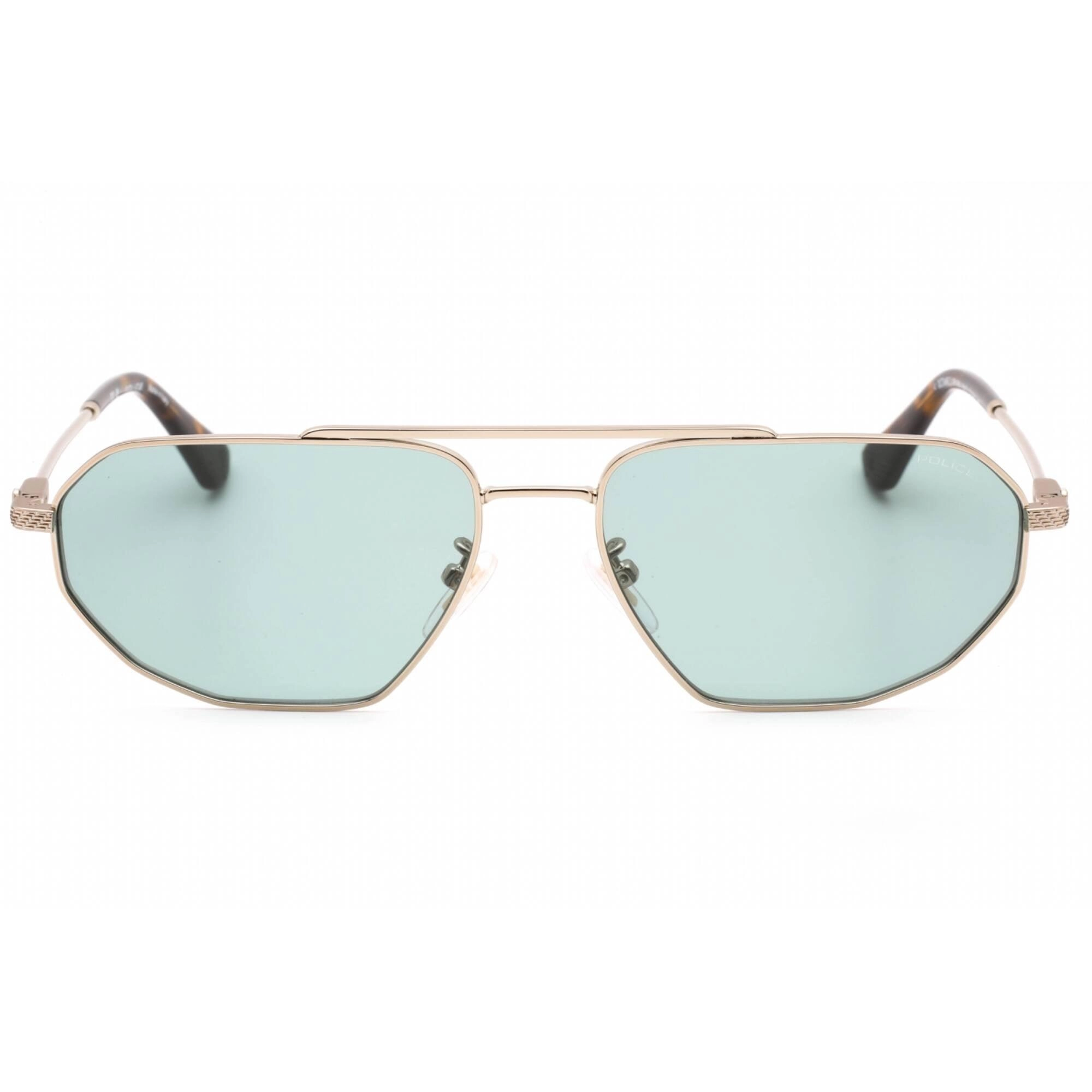 Police Men's Sunglasses - Shiny Grey Gold with Sandblasted Full Rim | SPLF66M 08L7