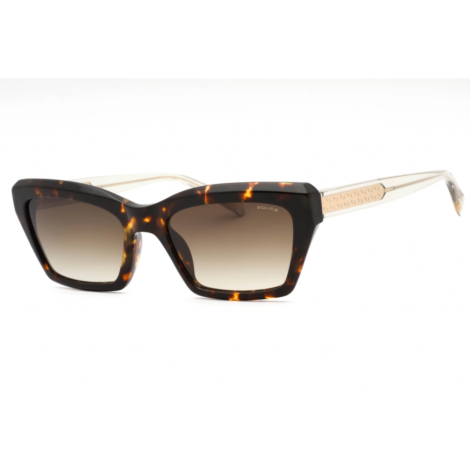 Police Women's Sunglasses - Tortoise Plastic Cat Eye Full Rim Frame | SPLG22 0909