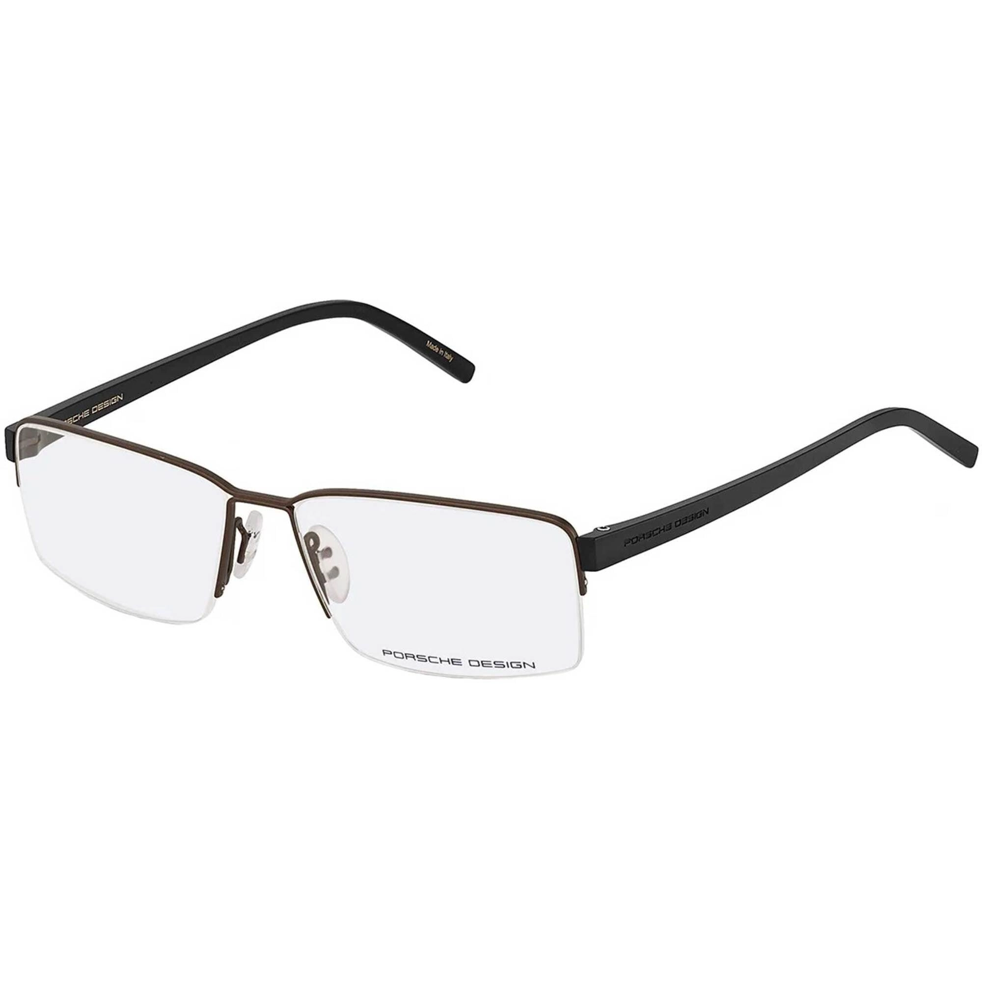 Porsche Men's Eyeglasses - Black Metal Rectangular Frame, 54 mm | PORSCHE P8351 A