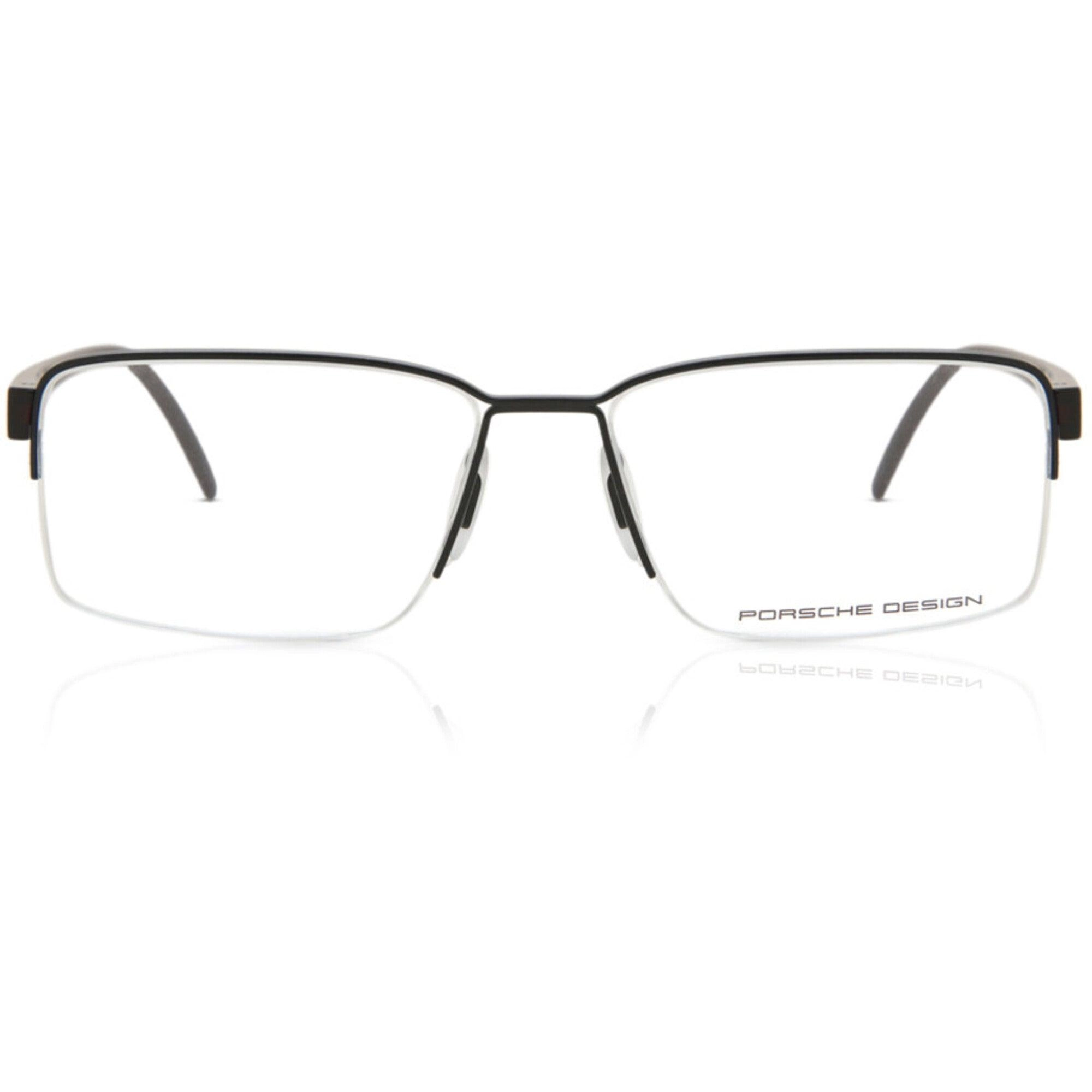 Porsche Men's Eyeglasses - Black Metal Rectangular Frame, 54 mm | PORSCHE P8351 A