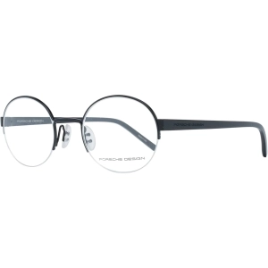 Porsche Unisex Eyeglasses - Black Metal Round Frame Demo Lens | PORSCHE P8350 A