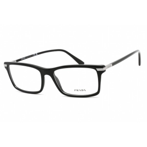 Prada Men's Eyeglasses - Clear Lens Black Plastic Rectangular Frame | 0PR 03YV 1AB1O1