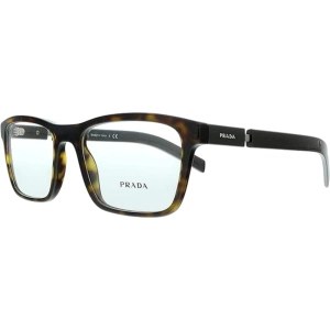 Prada Men's Eyeglasses - Havana Plastic Rectangular Frame | PRADA 0PR 16XV 2AU1O155