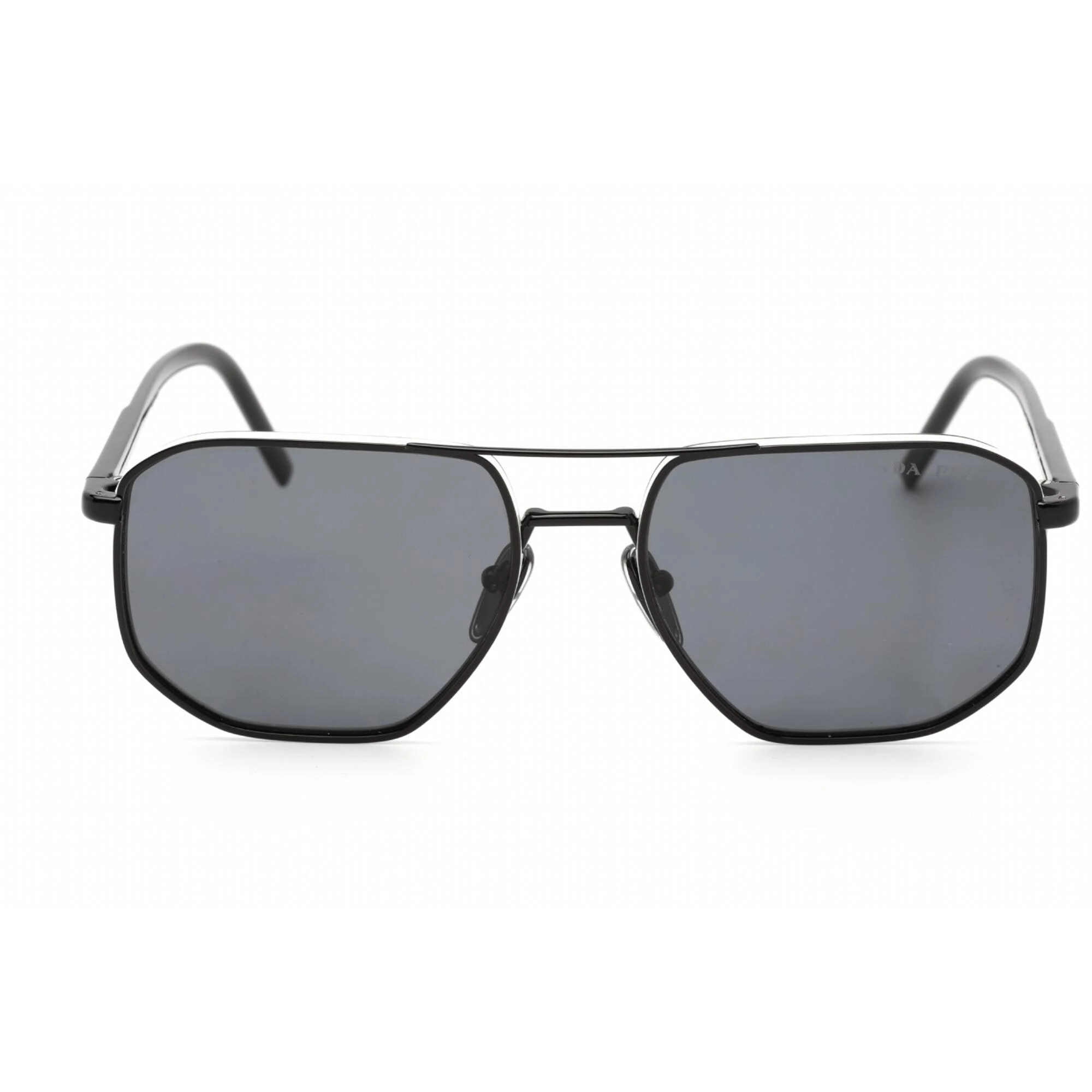 Prada Men's Sunglasses - Rectangular Frame Polar Dark Grey Lens | 0PR 59YS 1AB5Z1