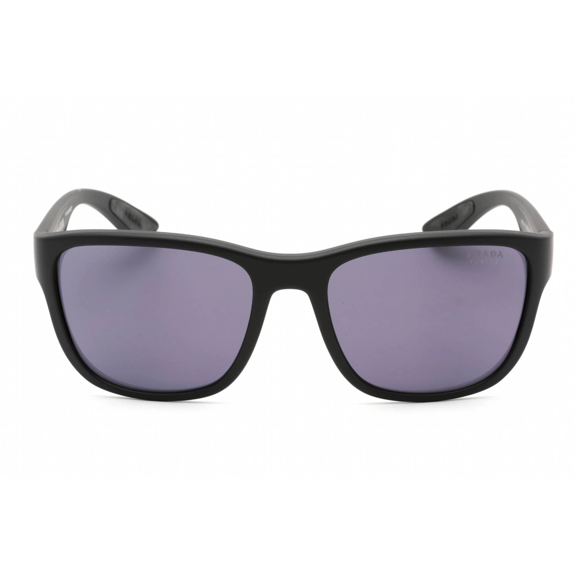 Prada Sport Men's Sunglasses - Black Rubber Nylon Rectangular Frame | 0PS 01US DG009R