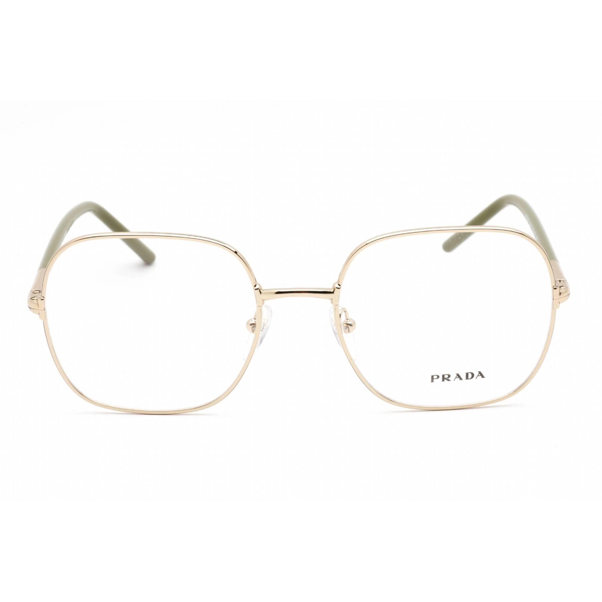 Prada Women's Eyeglasses - Full Rim Square Pale Gold Metal Frame | 0PR 56WV ZVN1O1