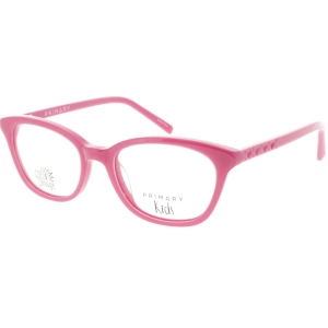 Primary Kid's Eyeglasses - Demo Lens Plastic Cat Eye Shape Full Rim Frame | PK111 Pink