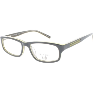 Primary Kid's Eyeglasses - Demo Lens Plastic Rectangular Full Rim Frame | Pk108 Gray