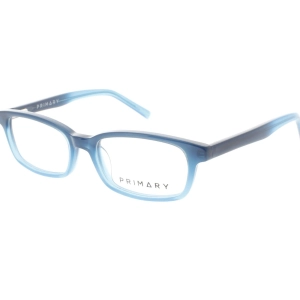 Primary Kid's Eyeglasses - Demo Lens Plastic Rectangular Full Rim Frame | Pk143 Blue