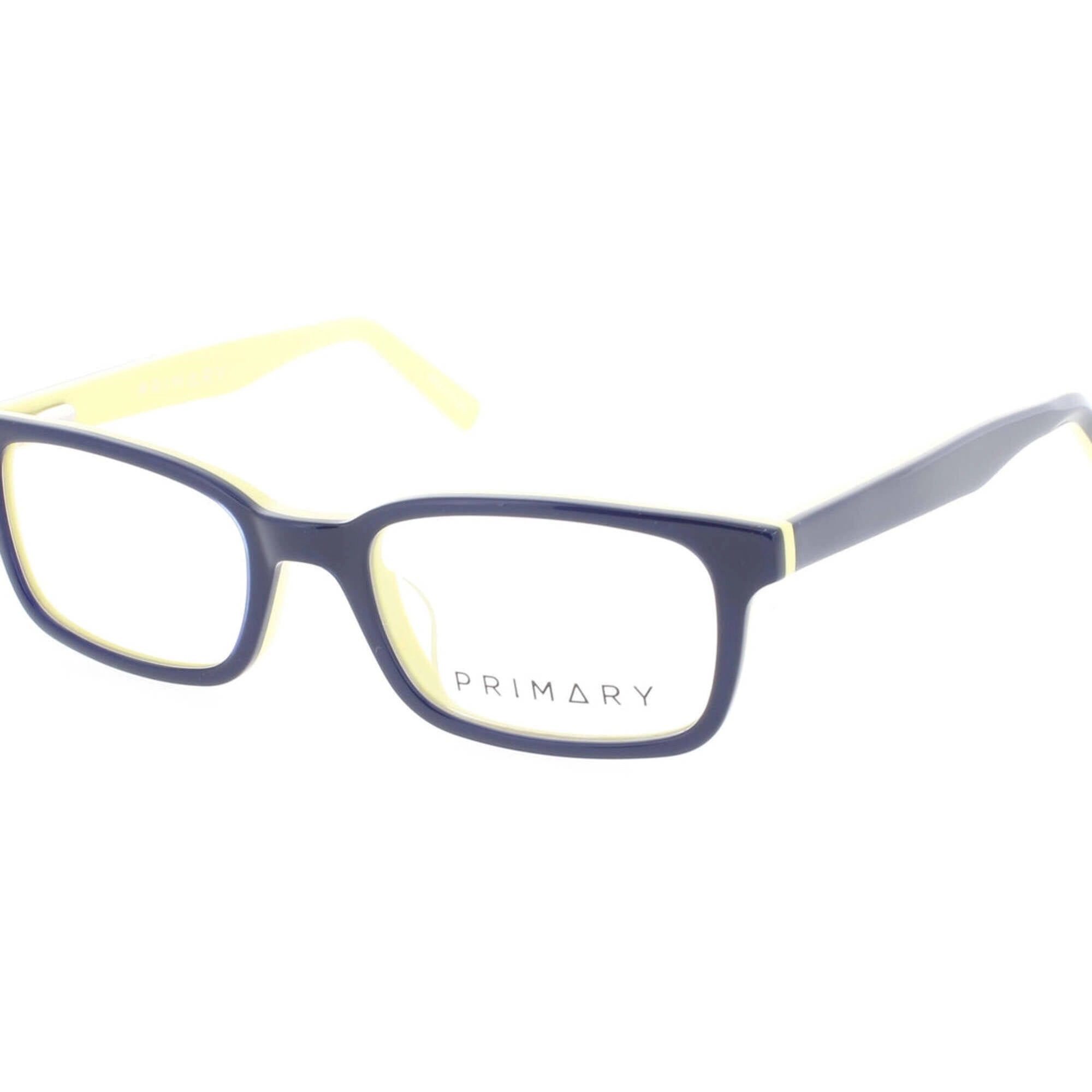 Primary Kid's Eyeglasses - Demo Lens Plastic Rectangular Full Rim | Pk144 NavyGreen