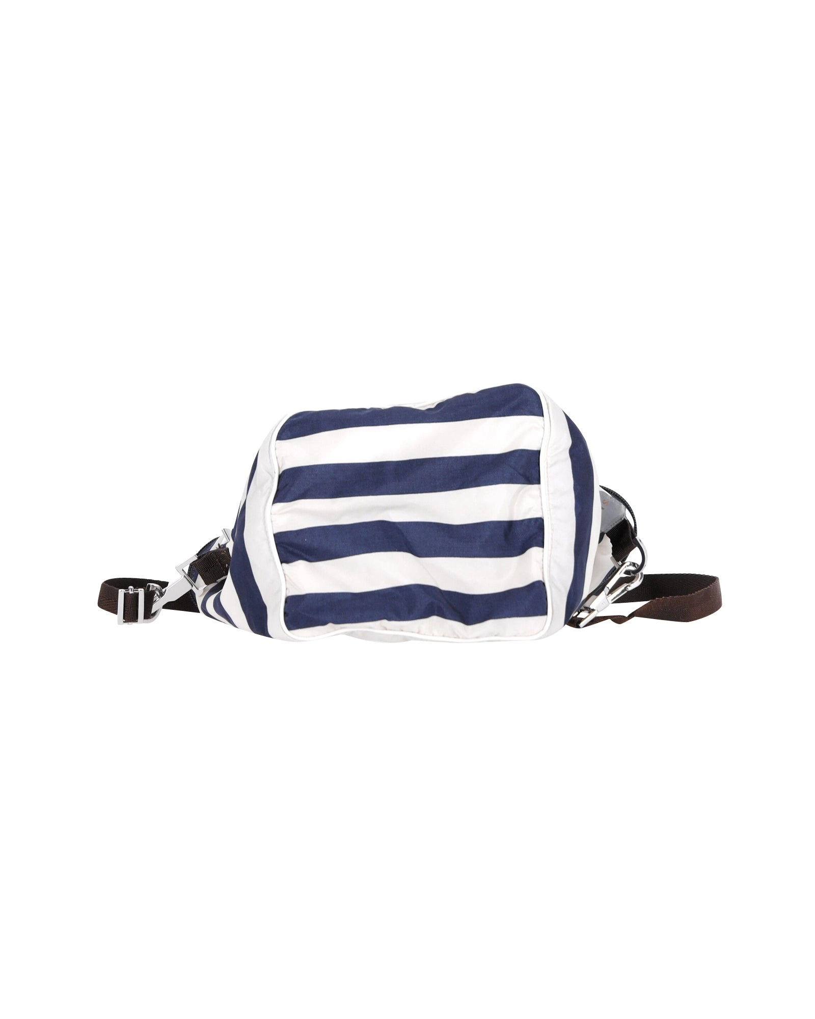'S Max Mara Striped Bag in White Polyamide