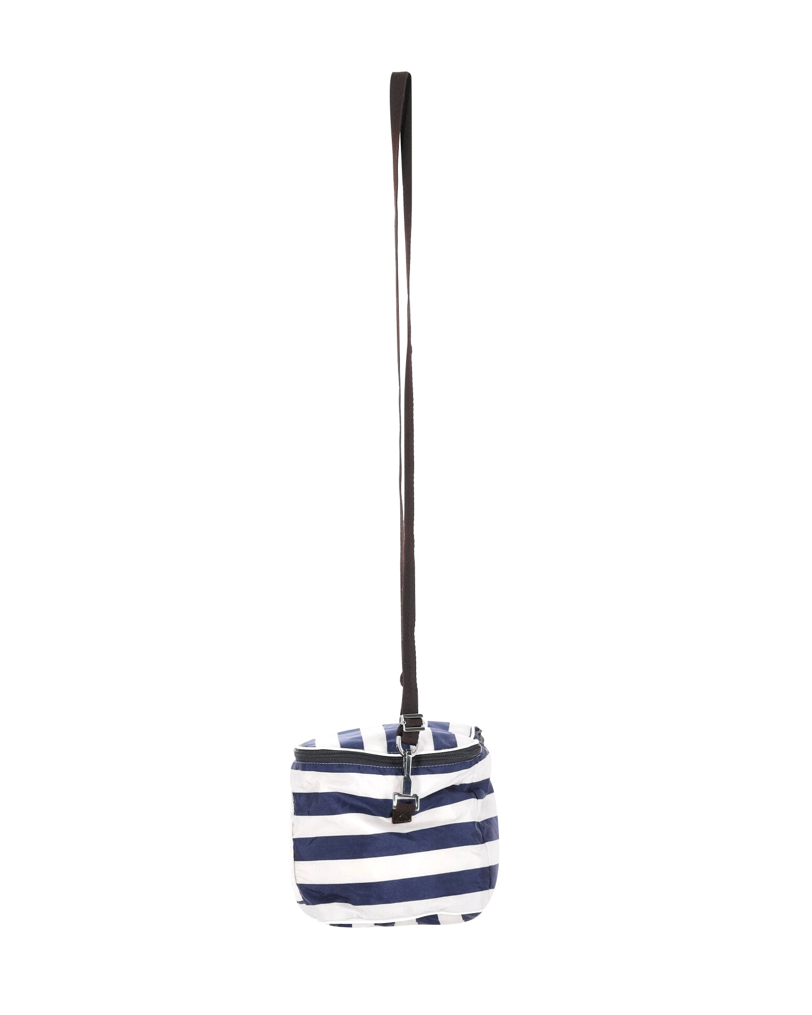 'S Max Mara Striped Bag in White Polyamide